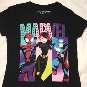Marvel Super Hero Shirt. Girl’s Size Large 10-12.